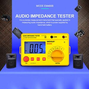 allosun - em480b audio impedance tester digital lcd insulation resistance megohmmeter meter tester with bag