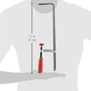 BESSEY GTR30B6 All Steel Table Clamp with 11 13/16" Capacity x 2 5/16" Throat Depth & 400 lb Clamping Force, Red/Silver