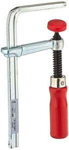 bessey gtr12 all steel table clamp with 4 11/16 capacity x 2 5/16 throat depth & 400 lb clamping force, red/silver