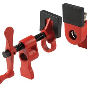 BESSEY PC12-2, 1/2 In. Traditional Style Pipe Clamps - Incredibly Versatile, Easy To Assemble, Indespensable Workshop Clamp For Woodworking, Carpentry, Home Improvement, and DIY Projects