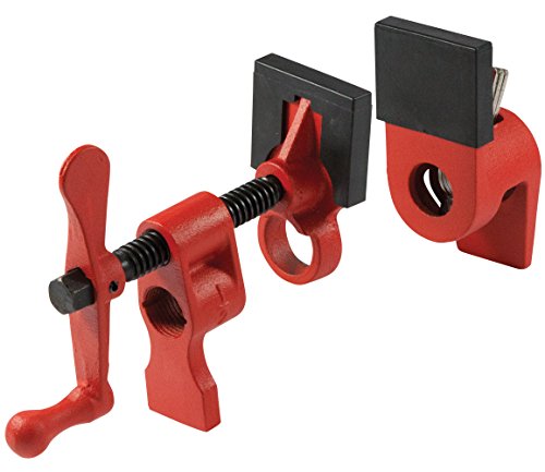 BESSEY PC12-2, 1/2 In. Traditional Style Pipe Clamps - Incredibly Versatile, Easy To Assemble, Indespensable Workshop Clamp For Woodworking, Carpentry, Home Improvement, and DIY Projects