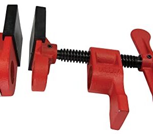 BESSEY PC12-2, 1/2 In. Traditional Style Pipe Clamps - Incredibly Versatile, Easy To Assemble, Indespensable Workshop Clamp For Woodworking, Carpentry, Home Improvement, and DIY Projects