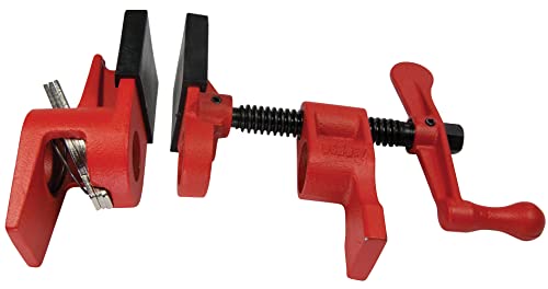 BESSEY PC12-2, 1/2 In. Traditional Style Pipe Clamps - Incredibly Versatile, Easy To Assemble, Indespensable Workshop Clamp For Woodworking, Carpentry, Home Improvement, and DIY Projects