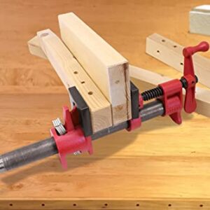 BESSEY PC34-2, 3/4 In. Traditional Style Pipe Clamps - Incredibly Versatile, Easy To Assemble, Indespensable Workshop Clamp For Woodworking, Carpentry, Home Improvement, and DIY Projects