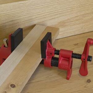 BESSEY PC34-2, 3/4 In. Traditional Style Pipe Clamps - Incredibly Versatile, Easy To Assemble, Indespensable Workshop Clamp For Woodworking, Carpentry, Home Improvement, and DIY Projects