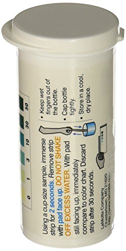 LaMotte 2984LR Insta-Test Hydrogen Peroxide Single Factor Test Strip, 0 ppm-50 ppm Range (Vial of 25 Strips)