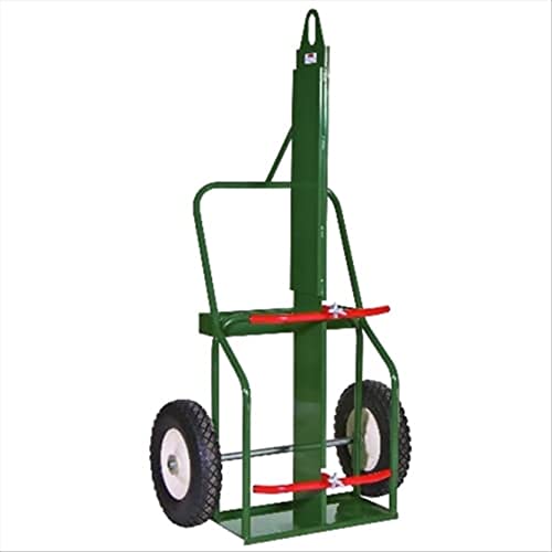 Sumner 782444 209-16FB-LF Double Cylinder Cart, Medium Range, High Rail with Lifting Eye and Firewall, 16" Flat Free Wheel