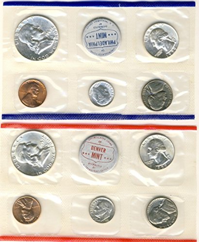 1959 P, D U.S. Mint - 10 Coin Uncirculated Set with Original Government Packaging Uncirculated