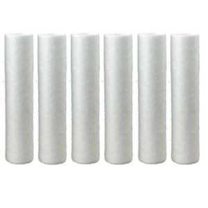 hydronix sdc_45_2001_6_pack sdc-45-2001 whole house sediment water filter cartridge (6-pack), single unit, white, 6 count