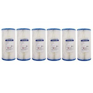 spc-45-1030 r30-bb & rs6 compatible sediment pleated water filter washable reusable 4.5 x 10-30 micron (6 pack)