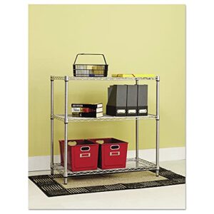 Alera ALESW833614SR 36 in. W x 14 in. D x 36 in. H Three-Shelf Residential Wire Shelving - Silver