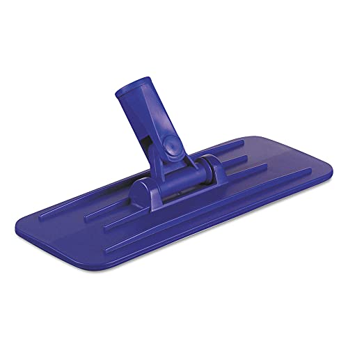 Boardwalk BWK00405 4 in. x 9 in. Plastic Swivel Pad Holder - Blue (12/Carton)