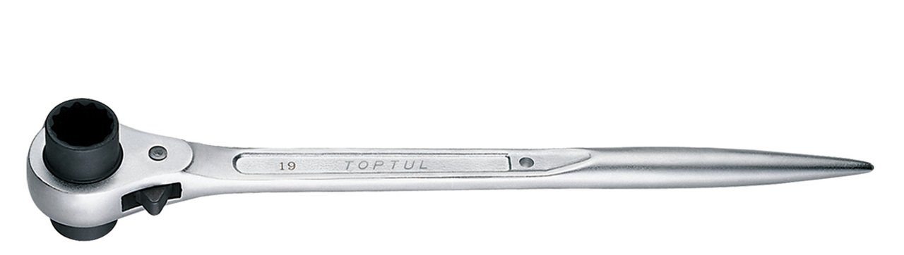 Toptul Double socket ratchet wrench 19x22mm 3/4x7/8 Scaffold Wrench