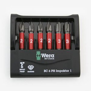 wera mini-check impaktor 1 phillips power bit set