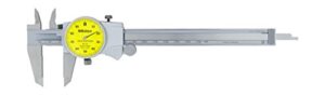 mitutoyo 505-732 dial caliper, 1 mm per rev, 0-150 mm range, 0.01 mm accuracy, 11 inches & above
