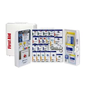 first aid only 1000-fae-0103 50-person smartcompliance osha first aid kit for businesses, large plastic first aid cabinet with medications, 245 pieces