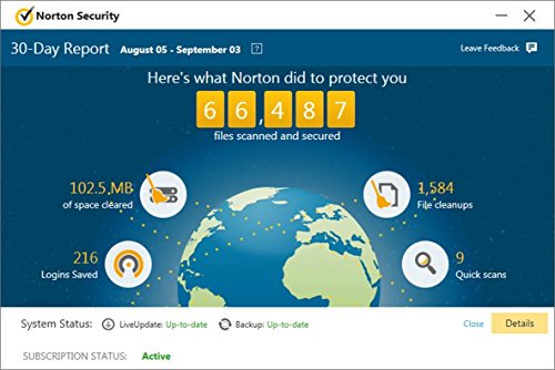 Symantec Norton Security Deluxe – 3 Devices – 1 Year Subscription [PC/Mac/Mobile Key Card]