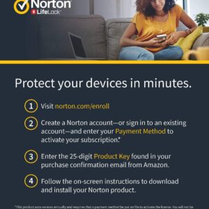 Symantec Norton Security Deluxe – 5 Devices – 1 Year Subscription [PC/Mac/Mobile Key Card]