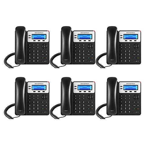 Grandstream GXP1620, 2 SIP acct., SMB IP Phone 3-way, Multi-language Bundle of 6