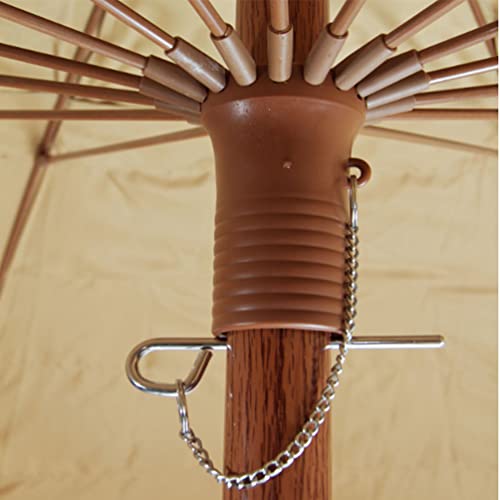 Bayside21 Hula Thatched Tiki Umbrella Natural Color 6' 8' & 9' Options (8ft, Natural)