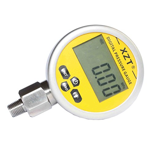 XZT 3.15" 10000 PSI Digital Hydraulic Pressure Gauge,Pressure Manometer, Pressure Sensor with 1/4-Inch NPT Connector,Base Entry