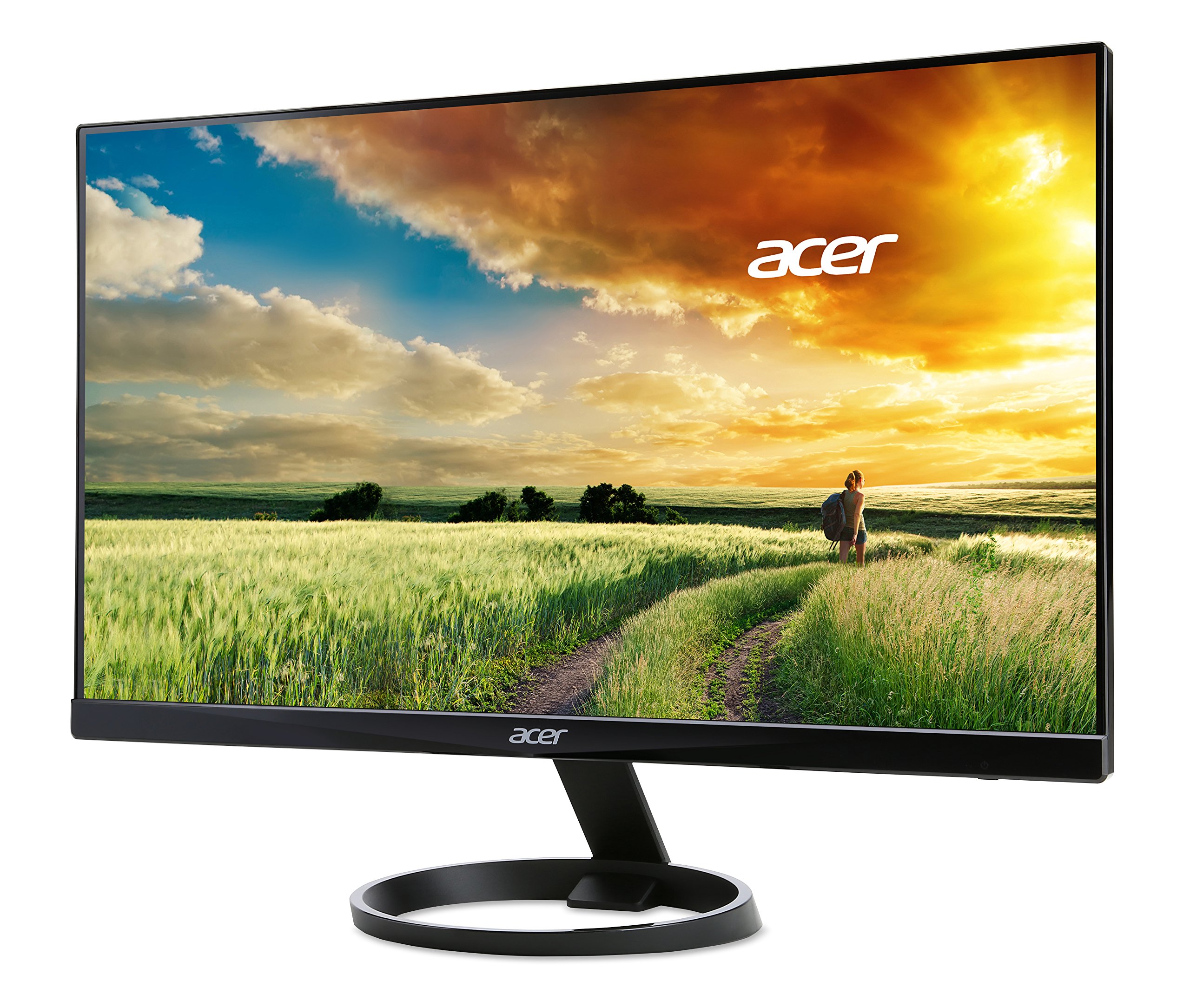 Acer 23.8” Full HD 1920 x 1080 IPS Zero Frame Home Office Computer Monitor - 178° Wide View Angle - 16.7M - NTSC 72% Color Gamut - Low Blue Light - Tilt Compatible - VGA HDMI DVI R240HY bidx