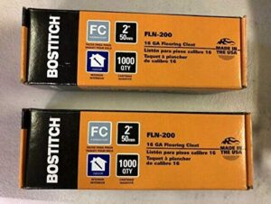 2 pack bostitch fln-200 2-inch flooring l-nail, 1000-per box