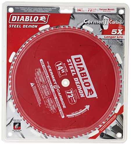 Diablo D1472CF 14-inch Steel Demon 72T Cermet II Carbide Ferrous Metal Saw Blade