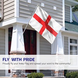 Anley Fly Breeze 3x5 Foot England Flag - Vivid Color and Fade proof - Canvas Header and Double Stitched - English National Flags Polyester with Brass Grommets 3 X 5 Ft