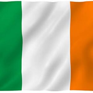 Anley Fly Breeze 3x5 Foot Ireland Flag - Vivid Color and Fade Proof - Canvas Header and Double Stitched - Irish National Flags Polyester with Brass Grommets 3 X 5 Ft