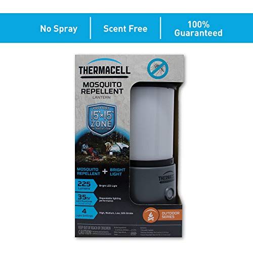 Thermacell Pathfinder Mosquito Repellent Lantern; Water-Resistant LED Lantern Camping Gear Plus Mosquito Control; 15’ Mosquito Protection Zone; DEET-free, No Spray, No Flame, No Scent, No Mess