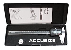 accusize industrial tools 0-8'' / 0-200 mm elctronic digital caliper with extra large screen, left-hand, 0.0005''/0.01 mm resolution, ab11-l108