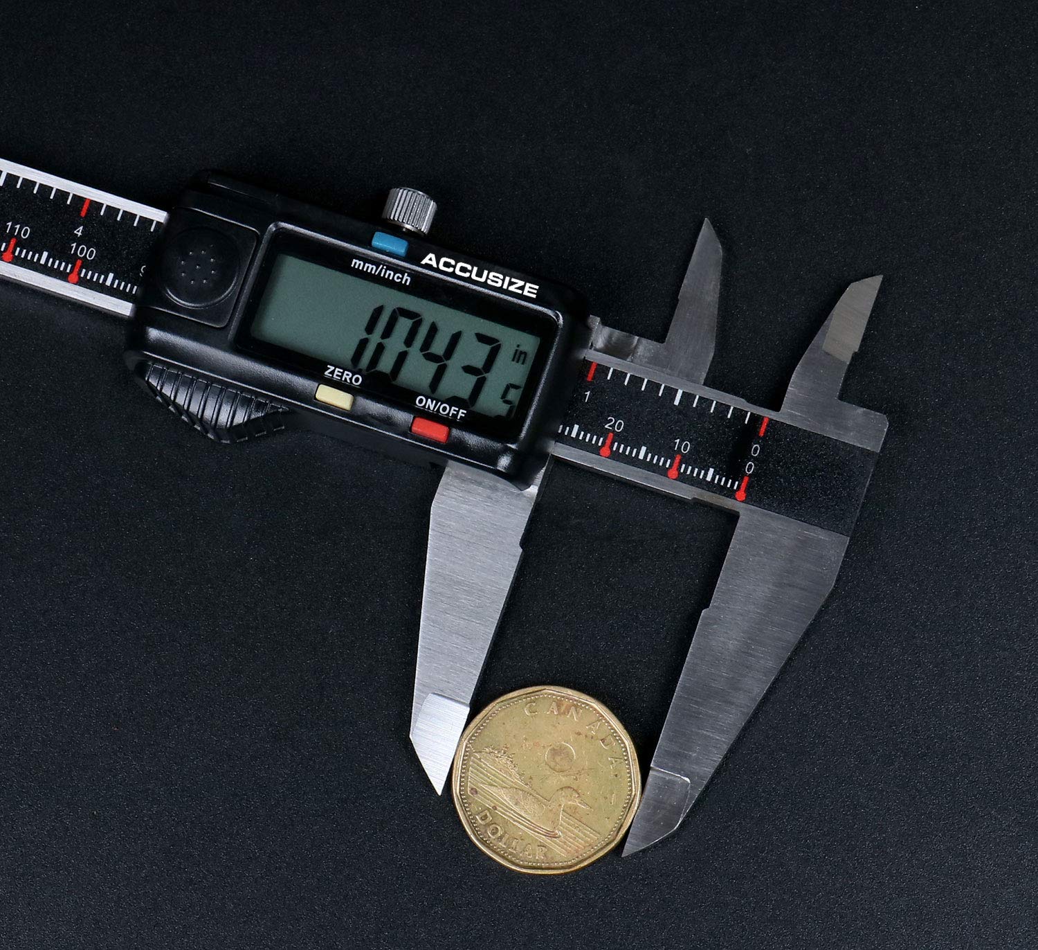 Accusize Industrial Tools 0-8'' / 0-200 mm Elctronic Digital Caliper with Extra Large Screen, Left-Hand, 0.0005''/0.01 mm Resolution, Ab11-L108