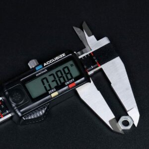 Accusize Industrial Tools 0-8'' / 0-200 mm Elctronic Digital Caliper with Extra Large Screen, Left-Hand, 0.0005''/0.01 mm Resolution, Ab11-L108