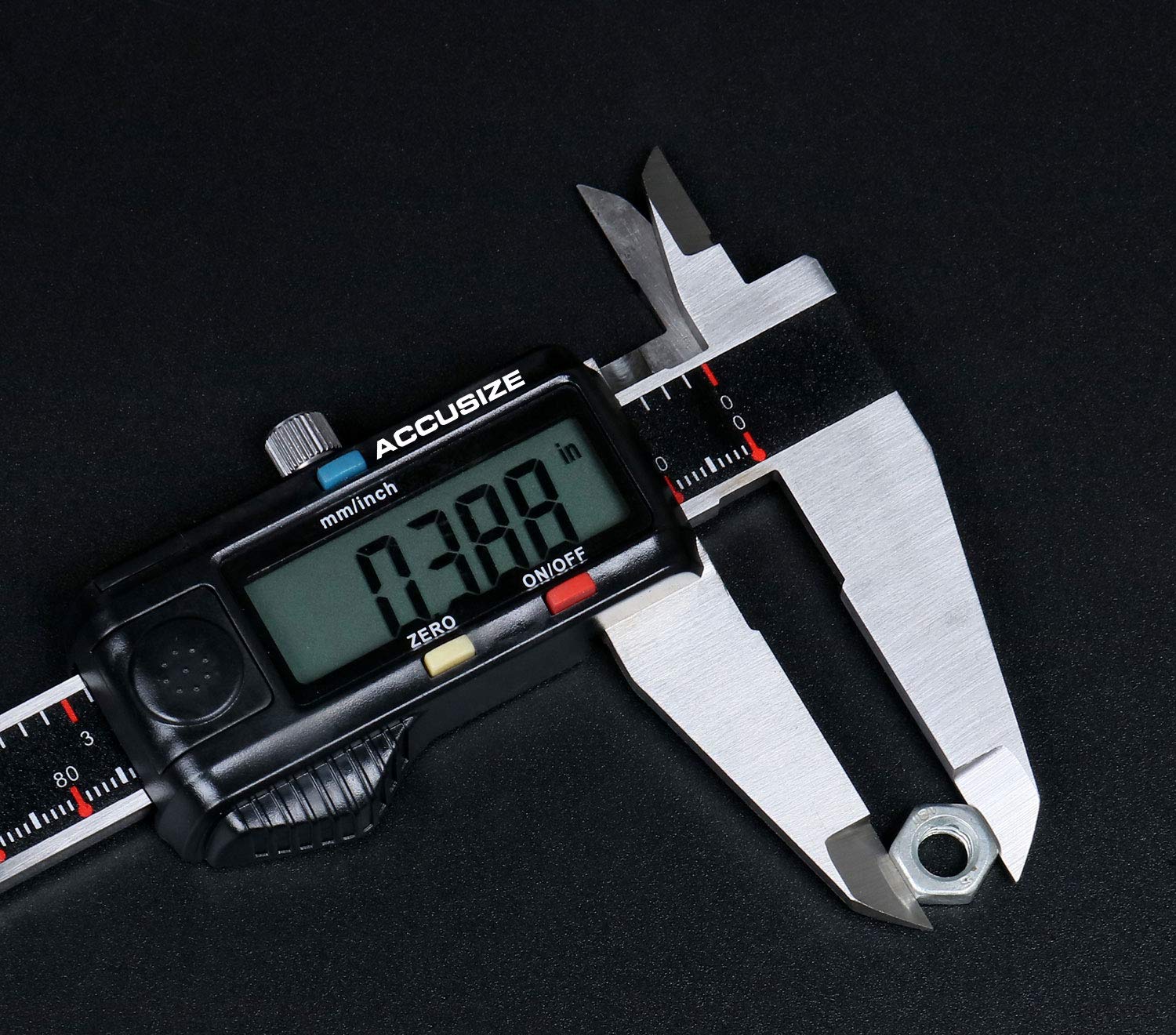 Accusize Industrial Tools 0-8'' / 0-200 mm Elctronic Digital Caliper with Extra Large Screen, Left-Hand, 0.0005''/0.01 mm Resolution, Ab11-L108