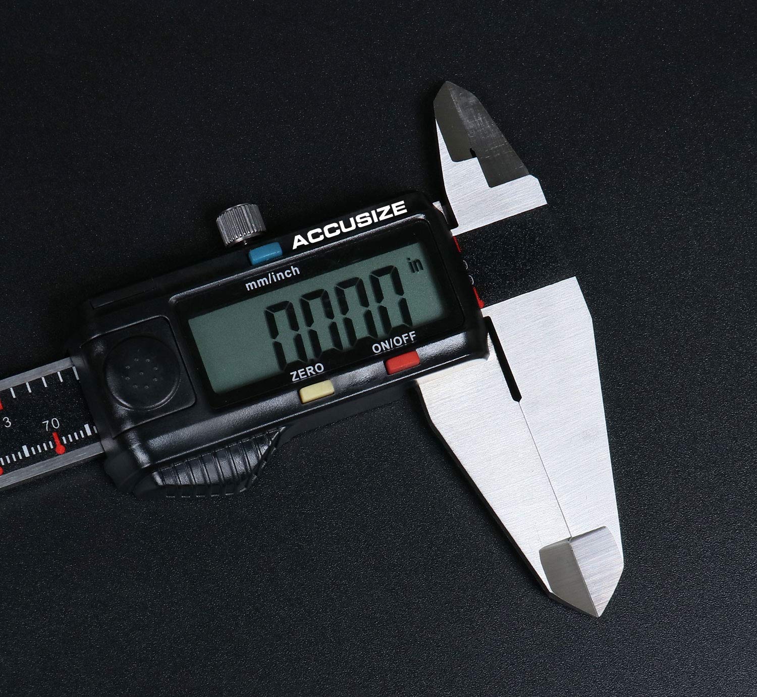 Accusize Industrial Tools 0-8'' / 0-200 mm Elctronic Digital Caliper with Extra Large Screen, Left-Hand, 0.0005''/0.01 mm Resolution, Ab11-L108