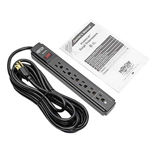 Tripp Lite Protect It! 6-Outlet Surge Protector w/ 15ft Cord, 790 Joules - Black