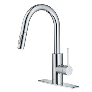 kraus kpf-2620ch oletto single lever pull down kitchen faucet, 16 inch, chrome