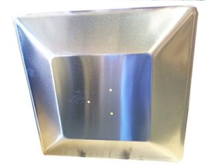 hiland sgt glass tube heat shield, pre drilled holes, square, chrome