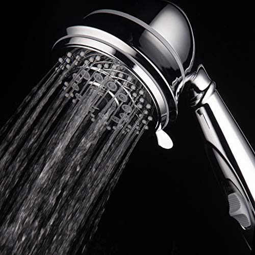 AquaCare By Hotel Spa 7-Setting Filtered Handheld Shower Head with Patented ON/OFF Pause Switch and 3-Stage Shower Filter Cartridge Inside 4 Inch