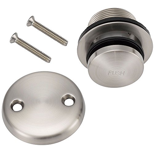 Designers Impressions 615595 Satin Nickel Toe Tap Drain Overflow Conversion Trim Kit