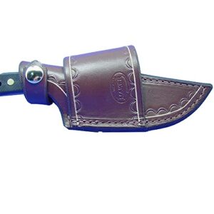 custom cross draw leather knife sheath for schrade old-timer sharp finger style knife number 15 20t.