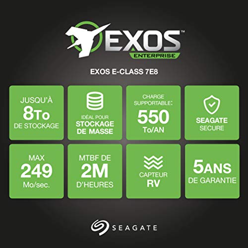 Seagate Enterprise Capacity 3.5 | ST8000NM0075 | 8TB 7200 RPM SAS 12Gb/s 256MB Cache | 512e | Internal Hard Disk Drive