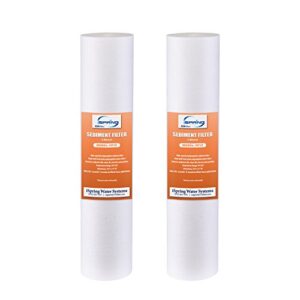 ispring fp15x2 10" x 2.5" universal multi-layer sediment water filter replacement cartridges 5 micron, 2 pack, white