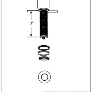 Westbrass ASB-B3-07 Sink Top Waste Disposal Replacement Air Switch Trim Only, Flush Button, Satin Nickel