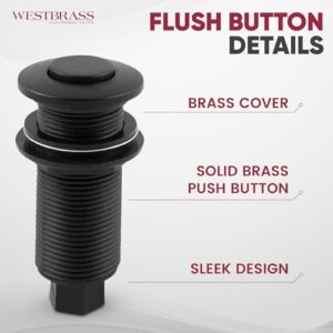 Westbrass ASB-B3-07 Sink Top Waste Disposal Replacement Air Switch Trim Only, Flush Button, Satin Nickel