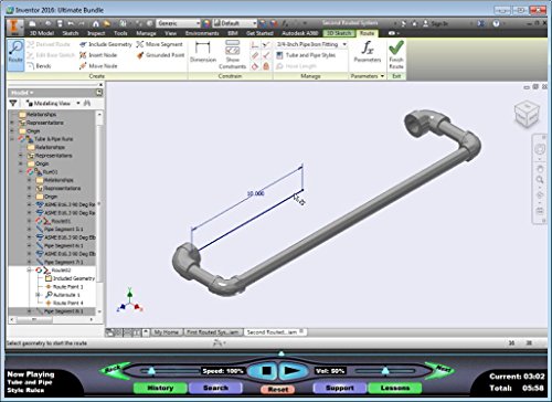 Autodesk Inventor 2016: Tube and Pipe Routed Systems – Video Training Course