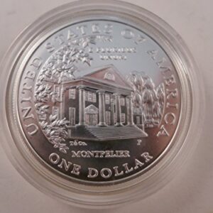 1999 Dolley Madison Silver Dollars Two Piece Set Proof and Uncirculated Gem Uncirculated