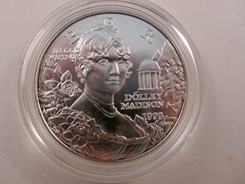 1999 Dolley Madison Silver Dollars Two Piece Set Proof and Uncirculated Gem Uncirculated