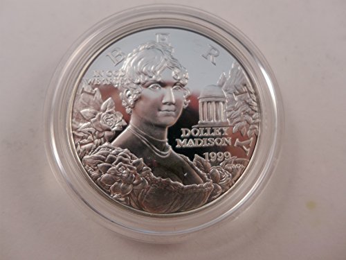 1999 Dolley Madison Silver Dollars Two Piece Set Proof and Uncirculated Gem Uncirculated